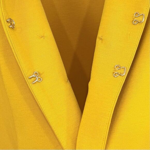 ModCloth Deep Yellow Double Metallic Button Row Military Style Blazer Jacket - Picture 14 of 16